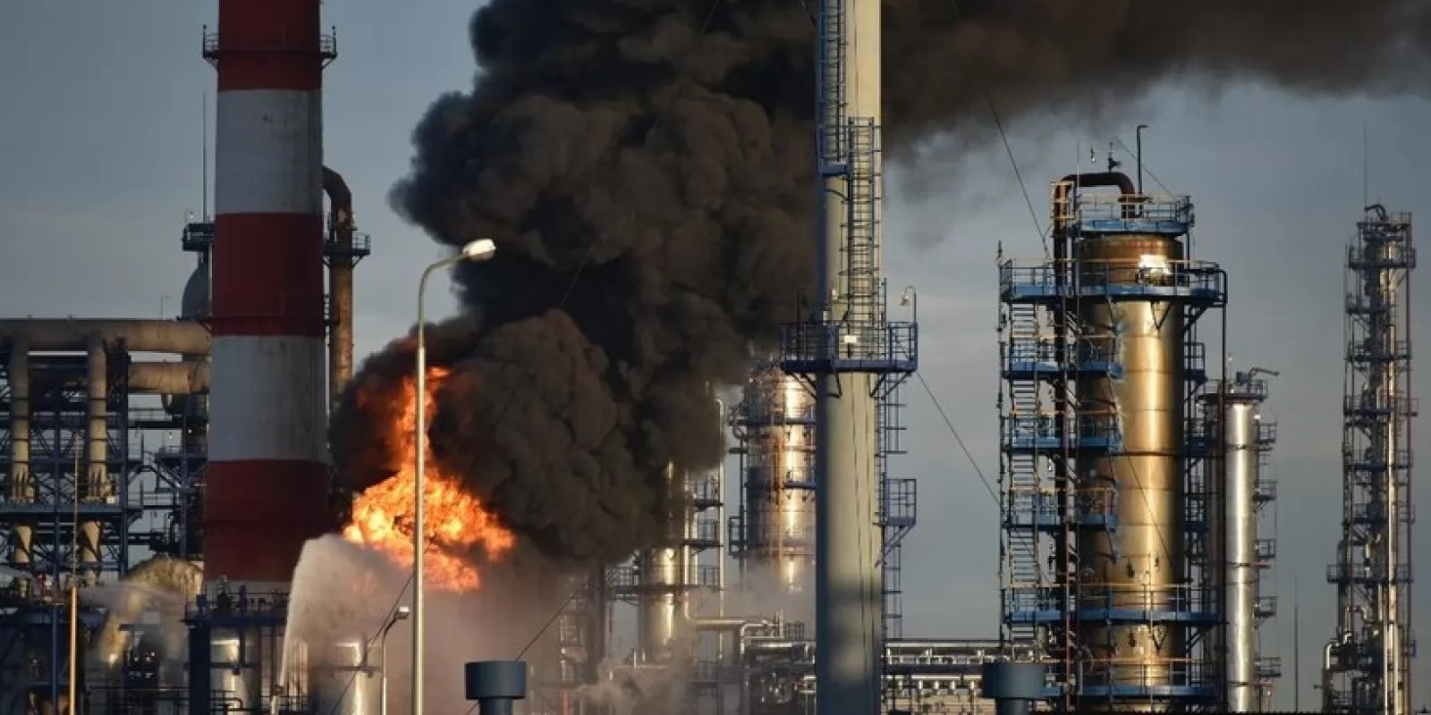 A strike on the Moscow Oil Refinery